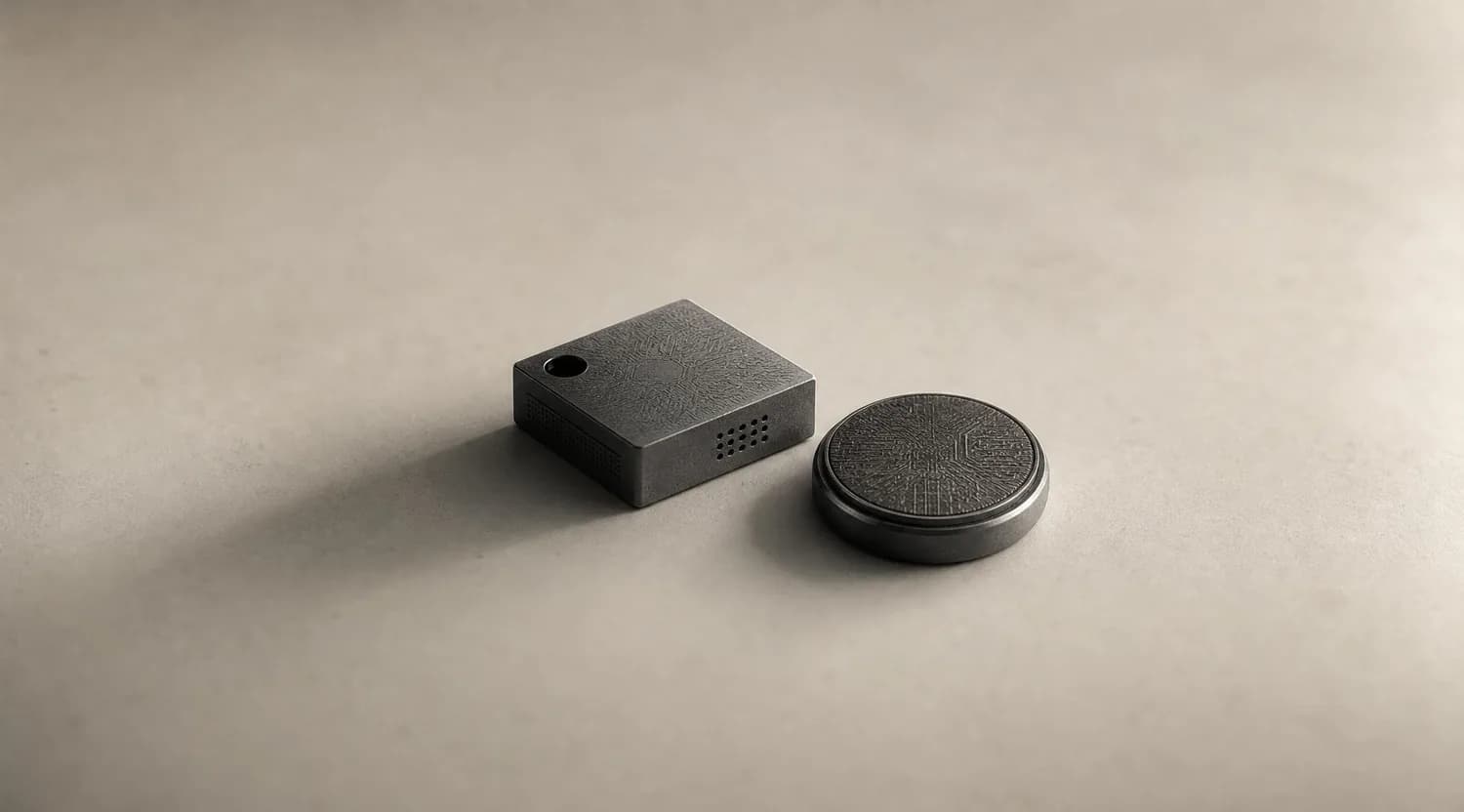 A coin-sized IoT module and a sealed cryptographic proof token — generating and verifying zero-knowledge proofs on edge and mobile devices